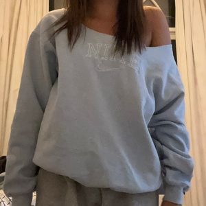 Nike off the shoulder crewneck